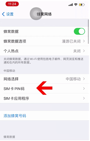 波莲镇苹果14维修网分享如何给iPhone14的SIM卡设置密码 