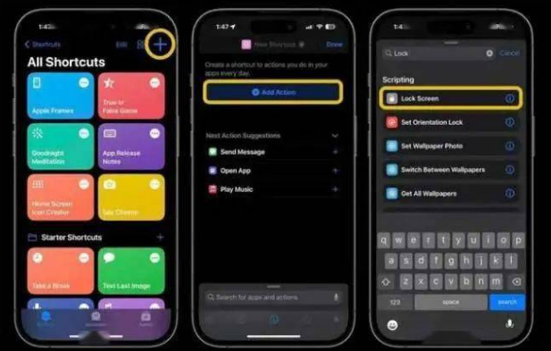 波莲镇苹果14锁屏维修店分享iPhone14升级iOS16.4后如何创建锁屏快捷方式 
